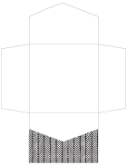 Oblique Black Pocket Invitation Style B2 (6 1/4 x 6 1/4) - 10/Pk