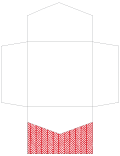 Oblique Red Pocket Invitation Style B2 (6 1/4 x 6 1/4) - 10/Pk