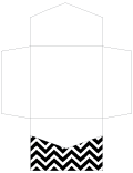 Chevron B&W Pocket Invitation Style B2 (6 1/4 x 6 1/4) - 10/Pk