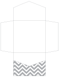 Chevron Pewter Pocket Invitation Style B2 (6 1/4 x 6 1/4) - 10/Pk