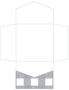 Gingham Grey Pocket Invitation Style B2 (6 1/4 x 6 1/4) - 10/Pk