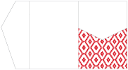Rhombus Red Pocket Invitation Style B5 (5 1/4 x 7 1/4) - 10/Pk