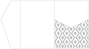 Rhombus Grey Pocket Invitation Style B5 (5 1/4 x 7 1/4) - 10/Pk