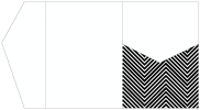 Zig Zag Black & White Pocket Invitation Style B5 (5 1/4 x 7 1/4) - 10/Pk