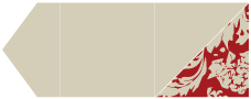 Renaissance Red Pocket Invitation Style B6 (6 1/8 x 6 1/8) - 10/Pk
