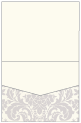 Floral Grey Pocket Invitation Style C1 (4 1/4 x 5 1/2) 10/Pk