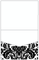 Floral Black Pocket Invitation Style C1 (4 1/4 x 5 1/2) 10/Pk