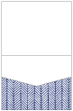 Oblique Sapphire Pocket Invitation Style C1 (4 1/4 x 5 1/2) 10/Pk