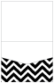 Chevron B&W Pocket Invitation Style C1 (4 1/2 x 5 1/2) 10/Pk