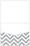 Chevron Pewter Pocket Invitation Style C1 (4 1/2 x 5 1/2) 10/Pk