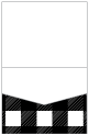 Gingham Black Pocket Invitation Style C1 (4 1/4 x 5 1/2) 10/Pk