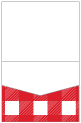 Gingham Red Pocket Invitation Style C1 (4 1/4 x 5 1/2) 10/Pk