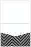 Zig Zag Black & White Pocket Invitation Style C1 (4 1/2 x 5 1/2) 10/Pk