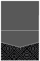 Maze Noir Pocket Invitation Style C1 (4 1/4 x 5 1/2) 10/Pk