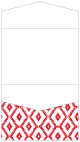 Rhombus Red Pocket Invitation Style C4 (5 1/4 x 7 1/4) - 10/Pk