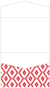 Rhombus Red Pocket Invitation Style C4 (5 1/4 x 7 1/4) - 10/Pk