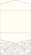 Floral Grey Pocket Invitation Style C4 (5 1/4 x 7 1/4) - 10/Pk