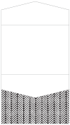 Oblique Black Pocket Invitation Style C4 (5 1/4 x 7 1/4)