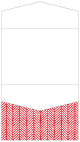 Oblique Red Pocket Invitation Style C4 (5 1/4 x 7 1/4) - 10/Pk
