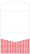 Oblique Red Pocket Invitation Style C4 (5 1/4 x 7 1/4)