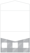 Gingham Grey Pocket Invitation Style C4 (5 1/4 x 7 1/4) - 10/Pk