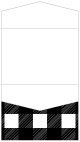 Gingham Black Pocket Invitation Style C4 (5 1/4 x 7 1/4) - 10/Pk