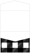 Gingham Black Pocket Invitation Style C4 (5 1/4 x 7 1/4)