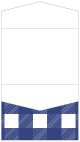 Gingham Sapphire Pocket Invitation Style C4 (5 1/4 x 7 1/4) - 10/Pk