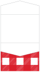 Gingham Red Pocket Invitation Style C4 (5 1/4 x 7 1/4) - 10/Pk