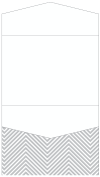 Zig Zag Grey Pocket Invitation Style C4 (5 1/4 x 7 1/4)