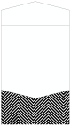 Zig Zag Black & White Pocket Invitation Style C4 (5 1/4 x 7 1/4) - 10/Pk