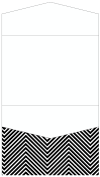 Zig Zag Black & White Pocket Invitation Style C4 (5 1/4 x 7 1/4) - 10/Pk