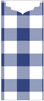 Gingham Sapphire Jacket Invitation Style C1 (4 x 9) - 10/Pk