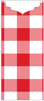 Gingham Red Jacket Invitation Style C1 (4 x 9) - 10/Pk