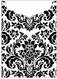 Floral Black Jacket Invitation Style C2 (5 1/8 x 7 1/8) - 10/Pk