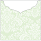 Floral Green Tea Jacket Invitation Style C3 (5 5/8 x 5 5/8) - 10/Pk