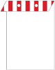 Lineation Red Layer Invitation Cover (5 3/8 x 7 3/4) - 25/Pk