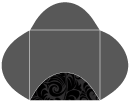 Nature Black Pochette Style B4 (5 7/8 x 5 7/8) - 10/Pk