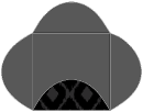 Indonesia Black Pochette Style B4 (5 7/8 x 5 7/8) - 10/Pk