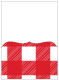 Gingham Red Pocket Card 5 1/4 x 7 1/4 - 10/Pk