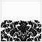 Floral Black Pocket Card 5 3/4 x 5 3/4 - 10/Pk