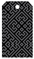 Maze Noir Style A Tag (2 1/4 x 4) 10/Pk