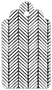 Oblique Black Style B Tag (2 1/2 x 4 1/2) 10/Pk