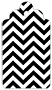 Chevron B&W Style B Tag (2 1/2 x 4 1/2) 10/Pk