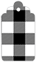 Gingham Black Style B Tag (2 1/2 x 4 1/2) 10/Pk