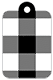 Gingham Black Style C Tag (2 1/4 x 3 1/2) 10/Pk