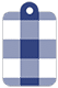 Gingham Sapphire Style C Tag (2 1/4 x 3 1/2) 10/Pk