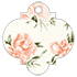 Peony Peach Style D Tag (2 1/2 x 2 1/2) - 10/Pk