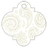 Paisley Silver Style D Tag (2 1/2 x 2 1/2) - 10/Pk
