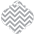 Chevron Pewter Style D Tag (2 1/2 x 2 1/2) - 10/Pk